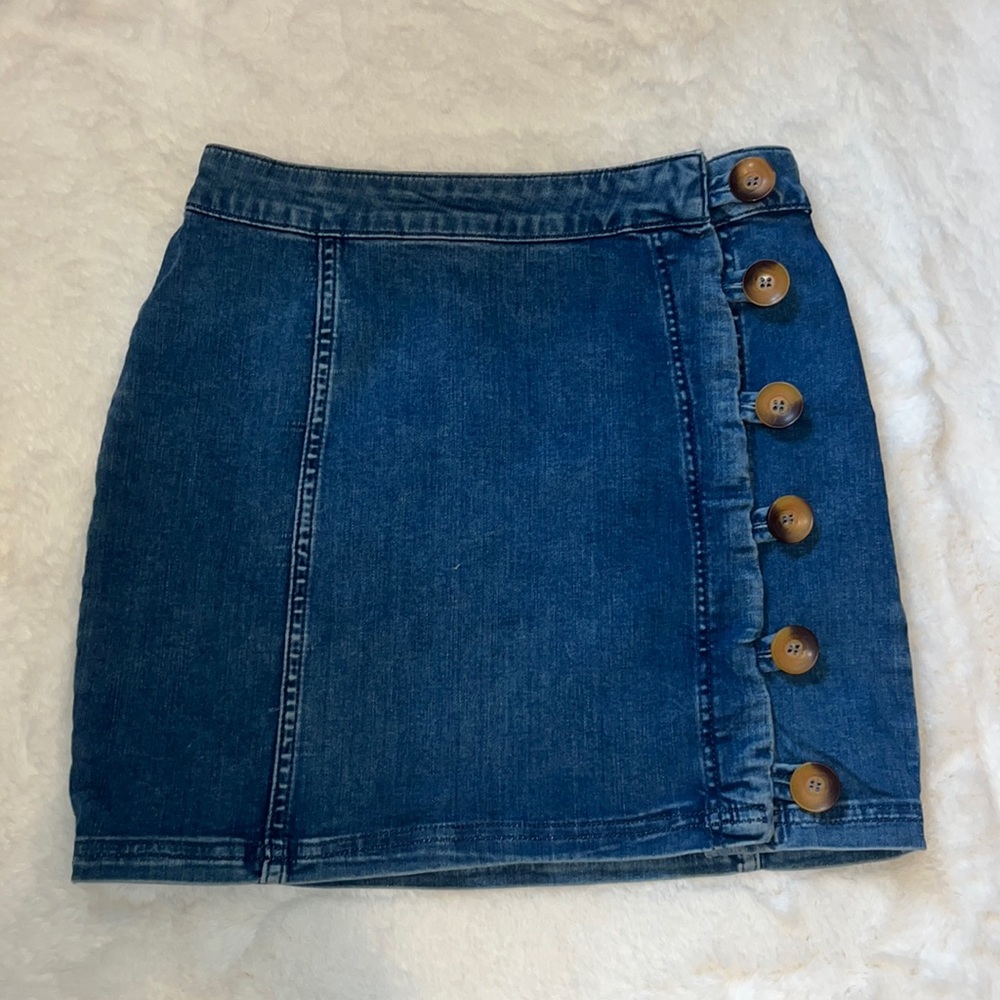 Free People Denim Mini Skirt